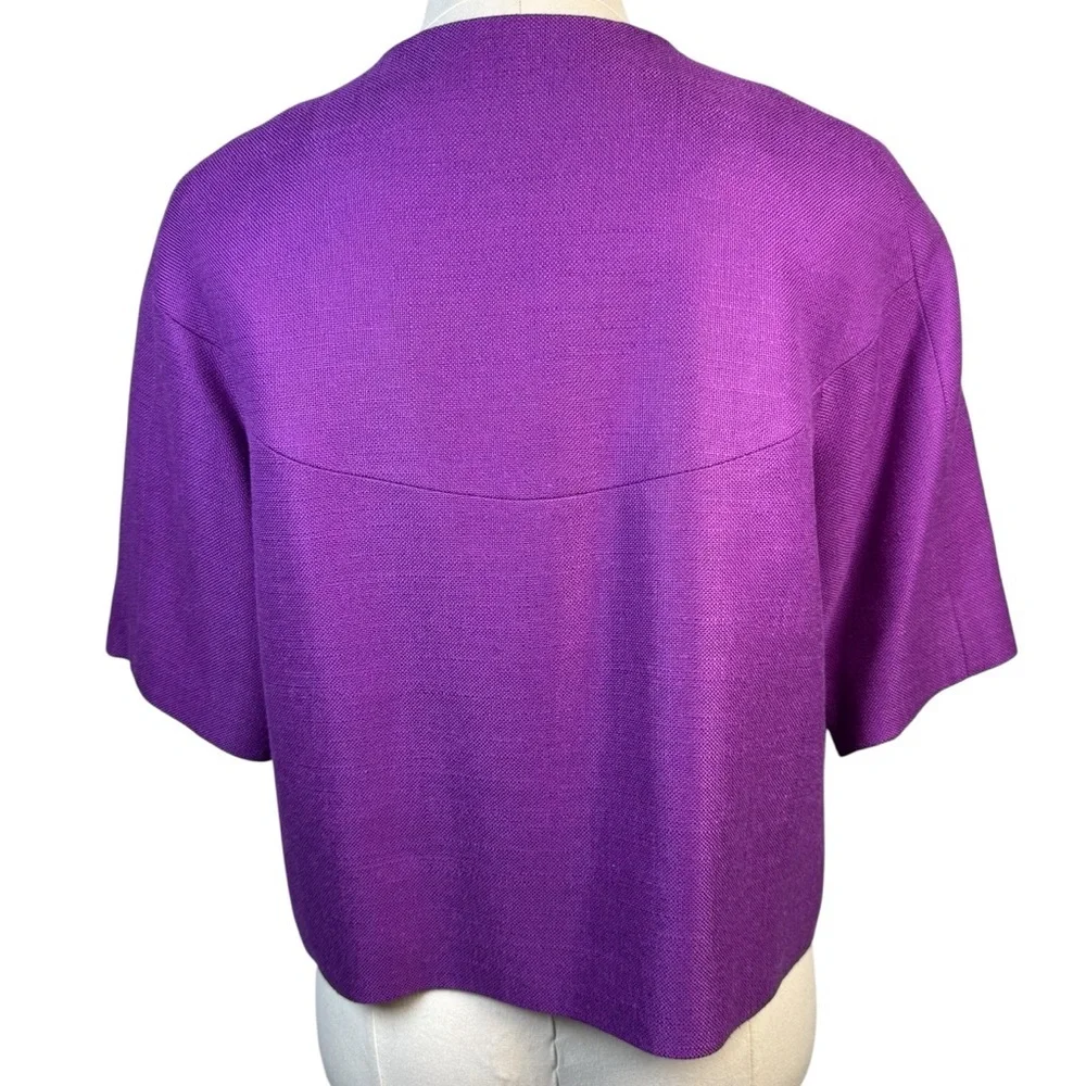 KATE SPADE NEW YORK Women's VIOLET PURPLE Lined Cropped MICAH Jacket Size 2